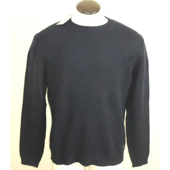 OOBE Brand Men's Samson Crew Neck Cashmere Sweater Navy Blue NWT - Picture 1 of 6